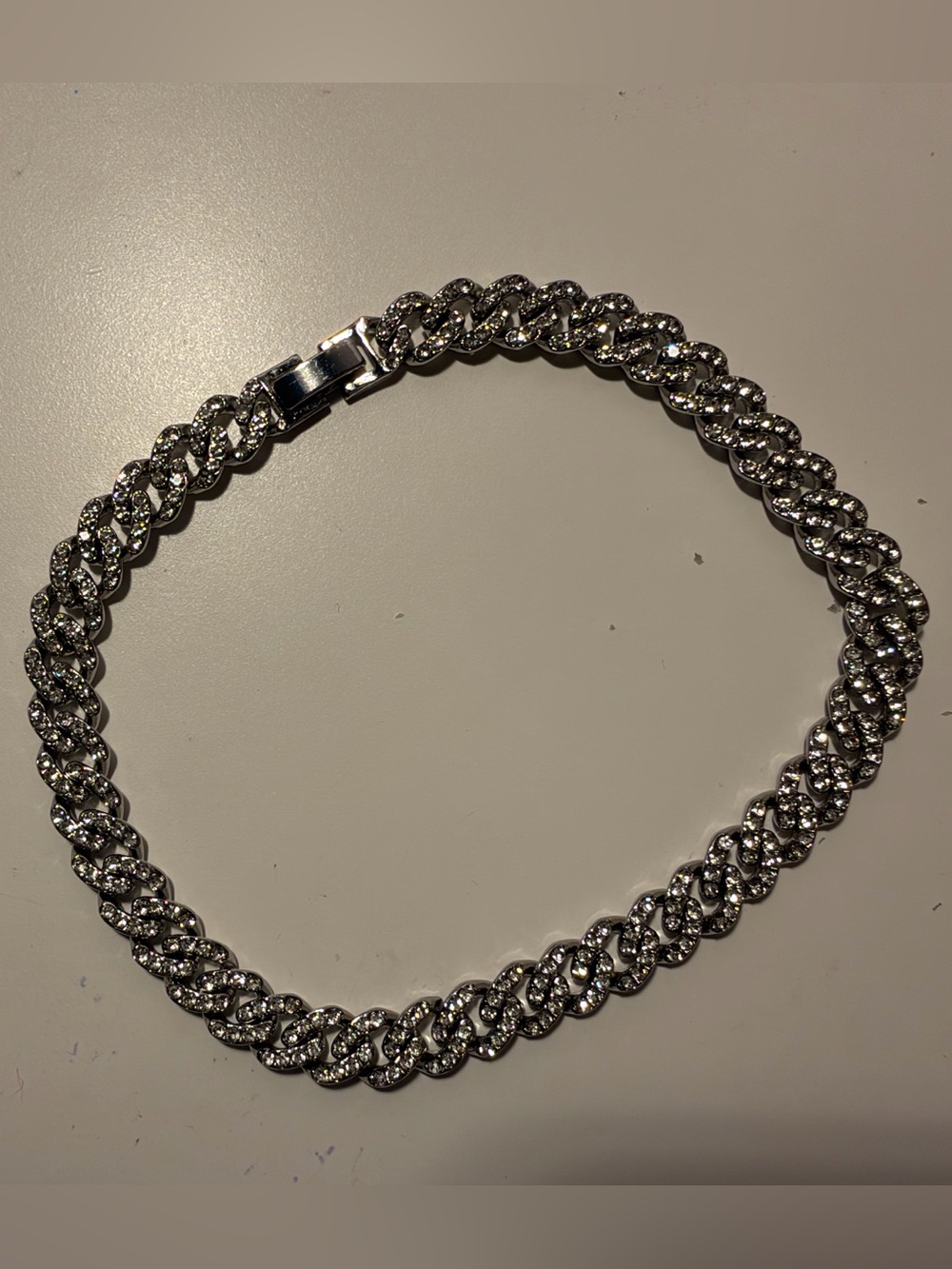 Adornia Crystal Pavé Curb Link
Chain Anklet